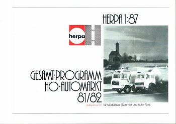 Herpa Gesamtprogramm 1981/82 ab Juli 1981 Seite 1 ohne Preisempfehlung