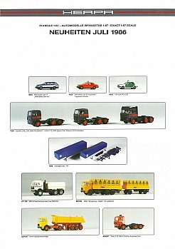 Neuheiten Juli 1986 ohne Preis