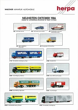 Neuheiten Oktober 1986 ohne Preis