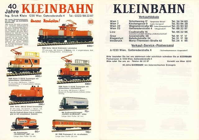 Neuheitenblatt ÖBB 1063.03 und weitere