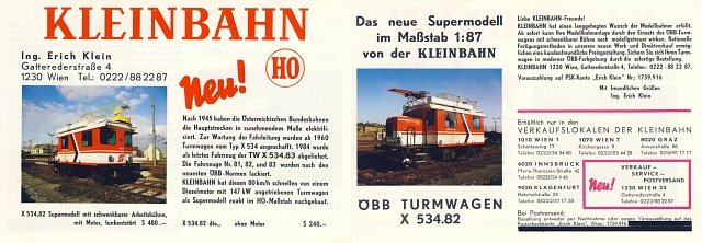 Neuheitenblatt ÖBB X 534.82