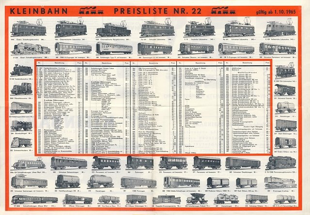 Preisliste Nr. 22 von 1965 Seite 2