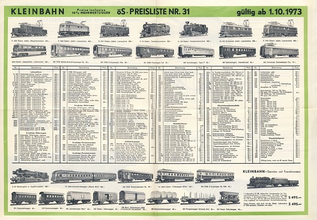 Preisliste Nr. 31 von 1973 Seite 2