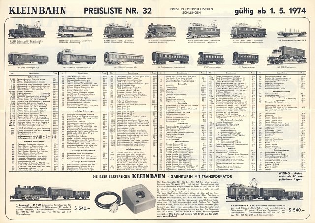 Preisliste Nr. 32 von 1974 Seite 2