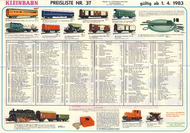 Preisliste Nr. 37 von 1983 Seite 2