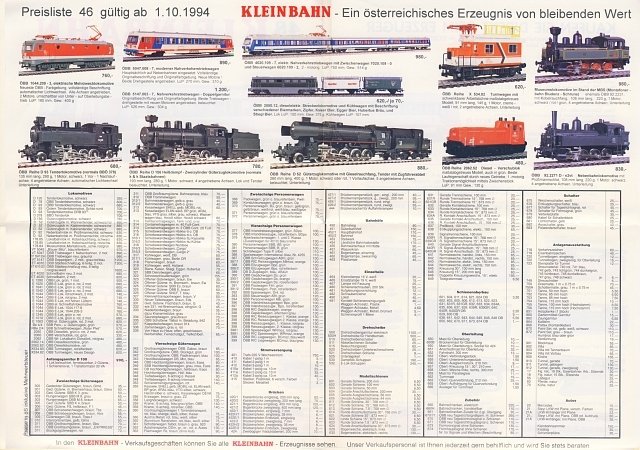 Preisliste Nr. 46 von 1994 Seite 1