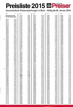 Preisliste 2011