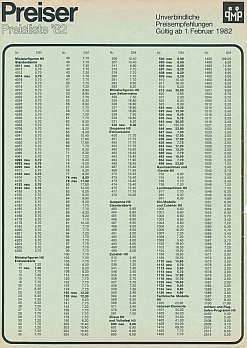 KPreisliste 1982