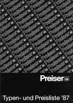 Typen- und Preisliste 1987