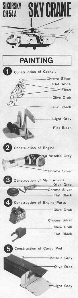 Sikorsky CH-54 Skycrane Bausatz von Tamya Bauplan Teil 5