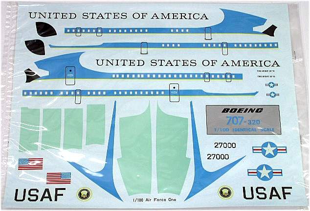 DOYUSHA BOEING 707 AIRFORCE 1 Decals