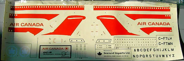 Sealand McDonnel Douglas DC-9 Decals