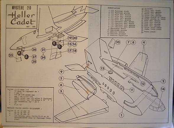 DASSAULT AMD Mystére 20 Bausatz Bauanleitung