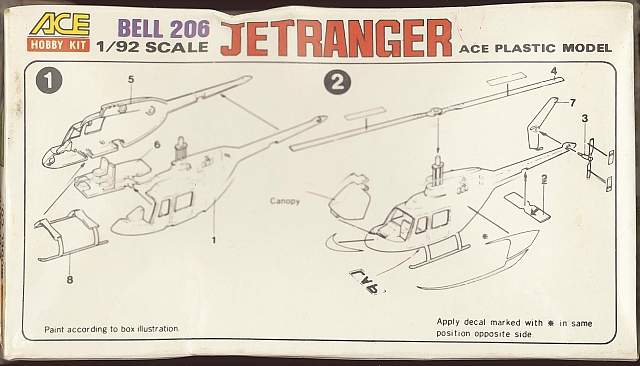 ACE BELL 206 JETRANGER Rückseite