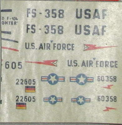 F-104 60er Decals