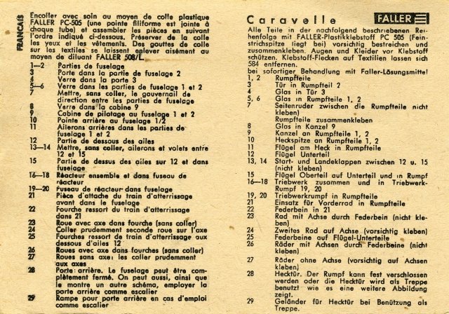 Caravelle Bauanleitung Textseite 1