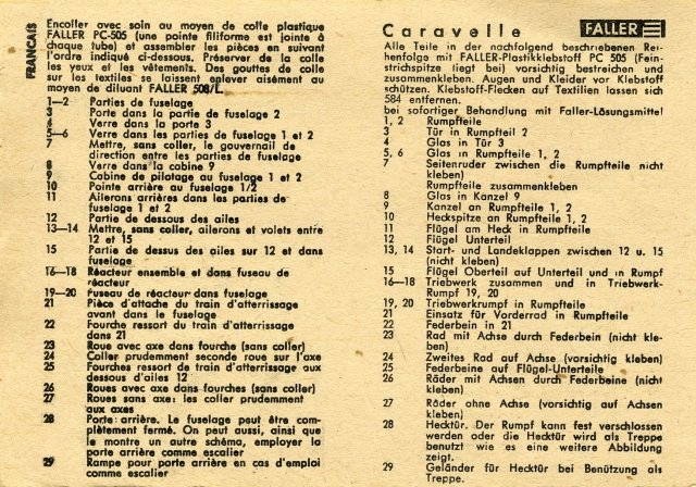 Caravelle Bauanleitung Textseite 1