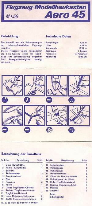Aero 45 Bauanleitung 1. Seite