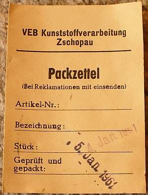 AN2 Packzettel