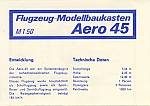 Aero 45 Bauanleitung 1980