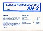 AN-2 Bauanleitung von 1983