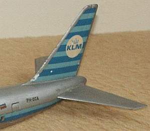 DC 8 Heck des gebautes Modell