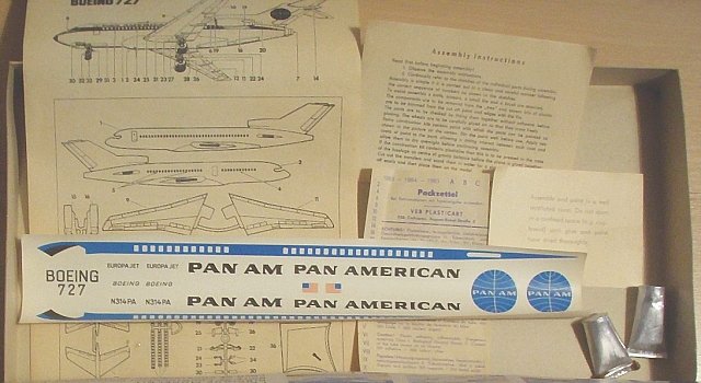 Boeing 727 Bauanleitung, Decals usw.