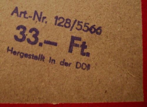 TU-104 Stempel auf Verpackung