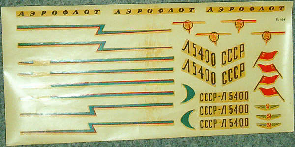 TU-104 Decals