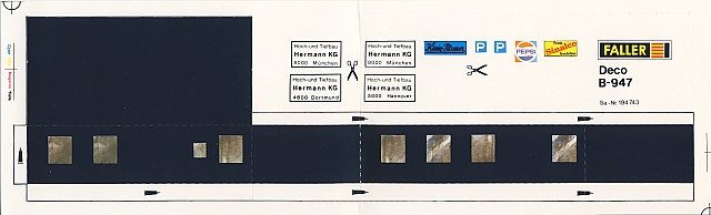 Faller B-947 Drucksache