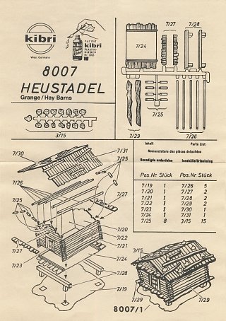Kibri B-8007 Bauanleitung