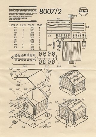 Kibri B-8007 Bauanleitung