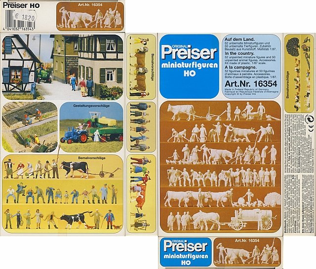 Preiser Art. Nr. 16354, Verpackung Lägsseite entfaltet