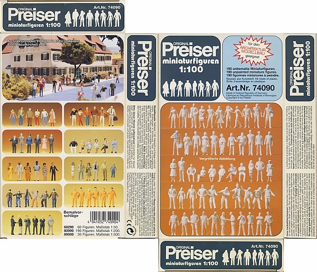 Preiser Art. Nr. 74090, Verpackung Lägsseite entfaltet