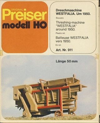 Preiser Art. Nr. 911 Verpackung A Front