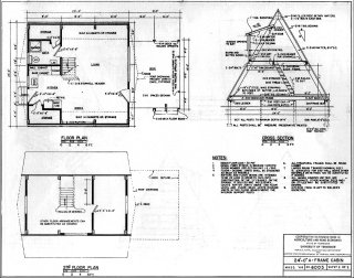 A-Frame Cabin Plan Blatt 2