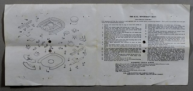 H.D.L. SR-N1 Hovercraft Bauanleitung Seite 2