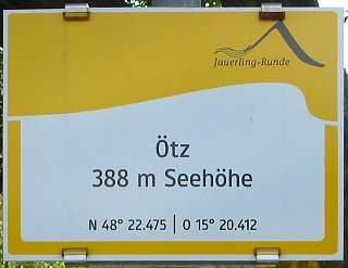 Ötz, Wandertafel