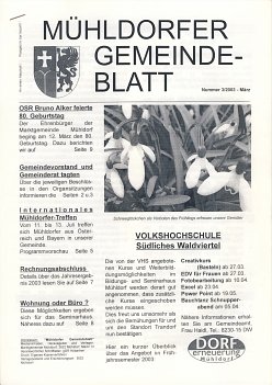 Mühldorfer Gemeindeblatt 3/2003
