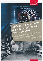50 Jahre U-Bahnbau Einadung