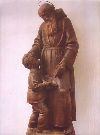 Statue hl. Bruder Konrad mit Kind