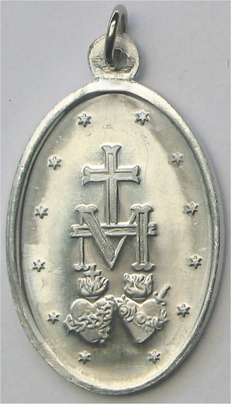 Rückseite der der Wundertätige Medaille