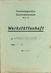 Werkstättenheft 1. Jahrgang 1964/65 Richard Wimmer